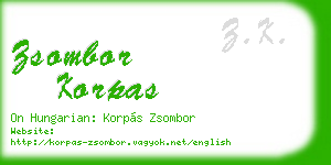 zsombor korpas business card